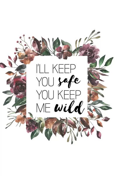 I'll Keep You Safe Autumn Floral Collection by Pixy Paper canvas print