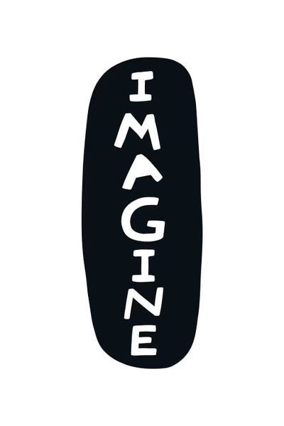 Imagine Black Super Scandi by Pixy Paper canvas print