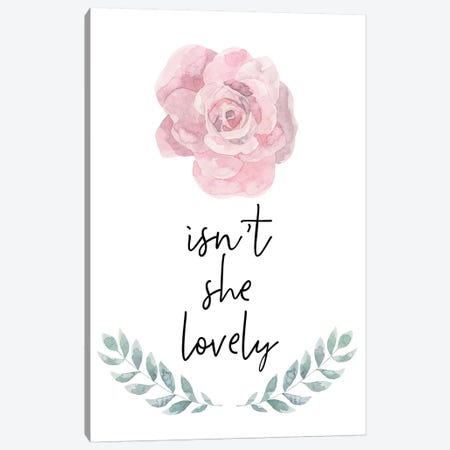 Isnt She Lovely Pink Floral Collection Canvas Print #PXY259} by Pixy Paper Canvas Print