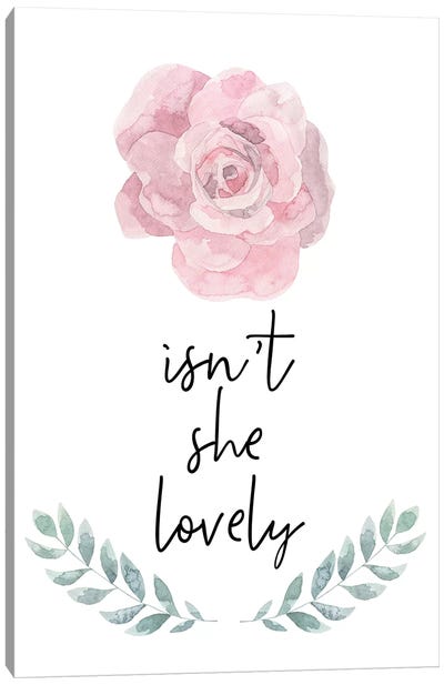 Isnt She Lovely Pink Floral Collection Canvas Art Print - Pixy Paper