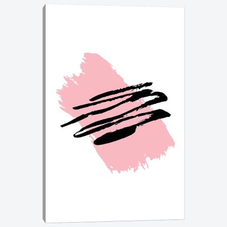 Jaggered Paint Brush Pink Canvas Print #PXY264} by Pixy Paper Canvas Print