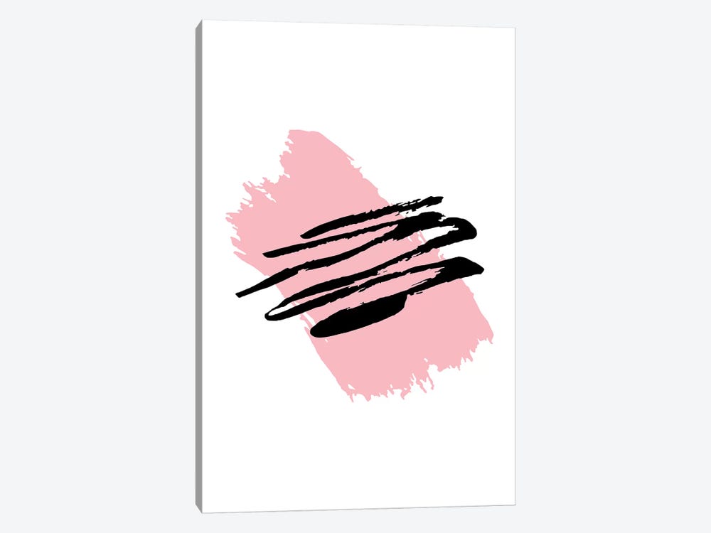 Jaggered Paint Brush Pink by Pixy Paper 1-piece Art Print
