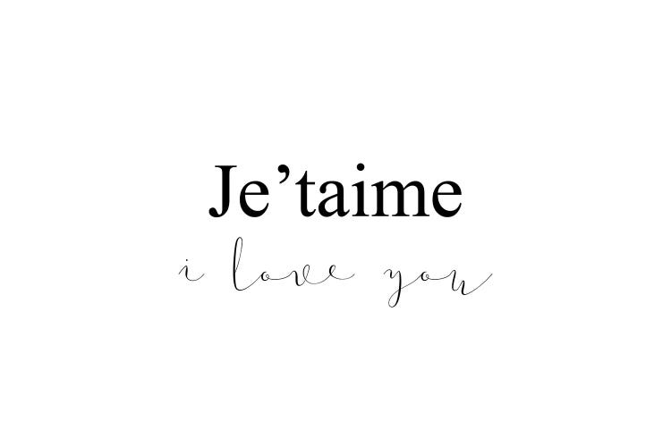Je Taime by Pixy Paper wall art