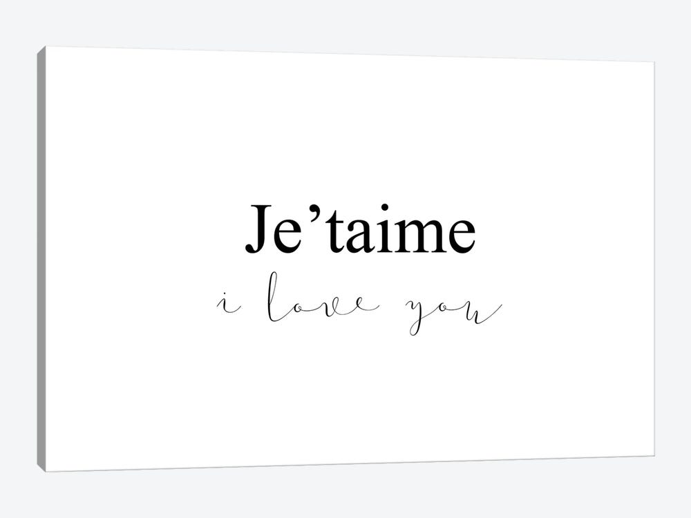 Je Taime by Pixy Paper 1-piece Canvas Print