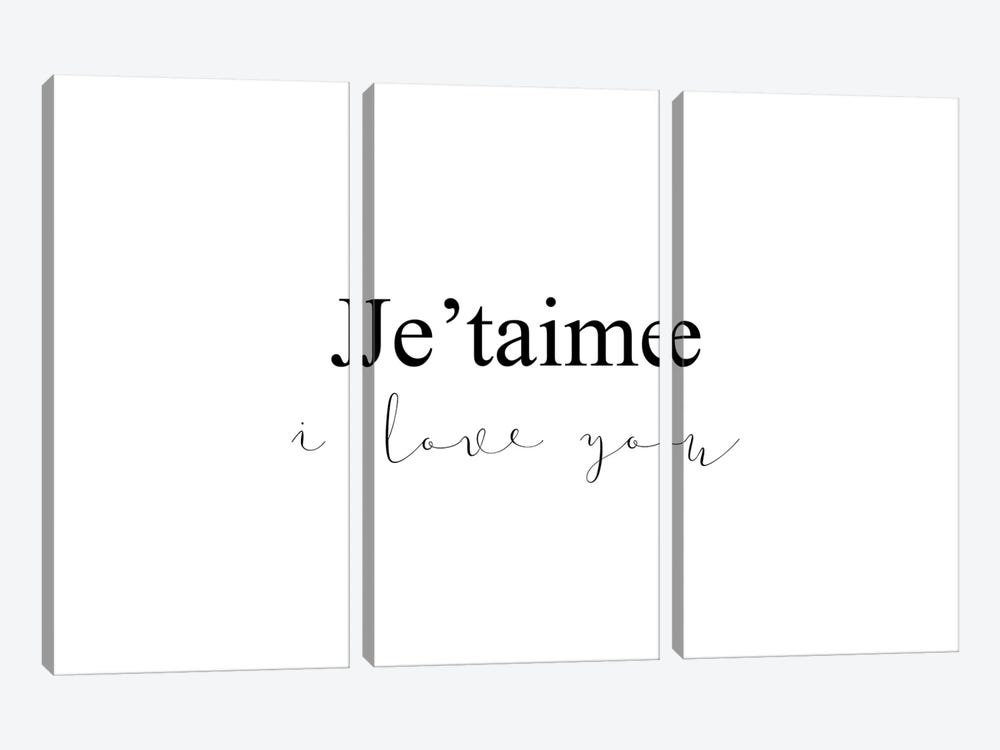 Je Taime by Pixy Paper 3-piece Art Print