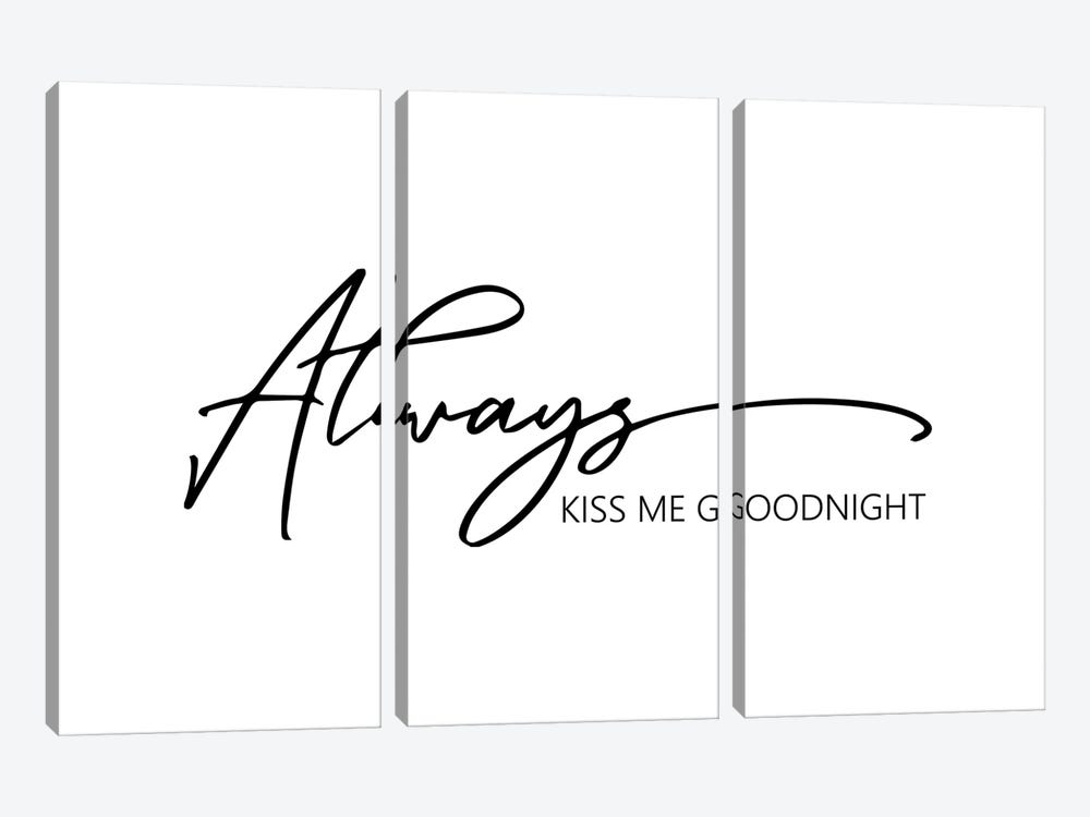 Always Kiss Me Goodnight by Pixy Paper 3-piece Canvas Art