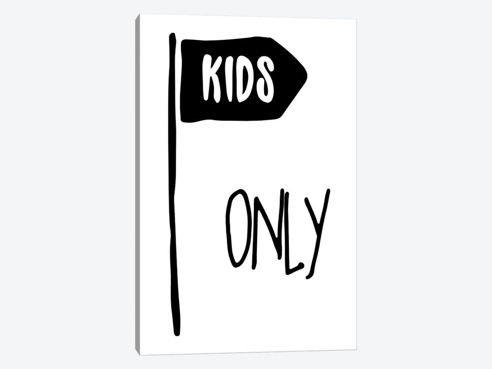 Kids Only Black by Pixy Paper 1-piece Canvas Wall Art