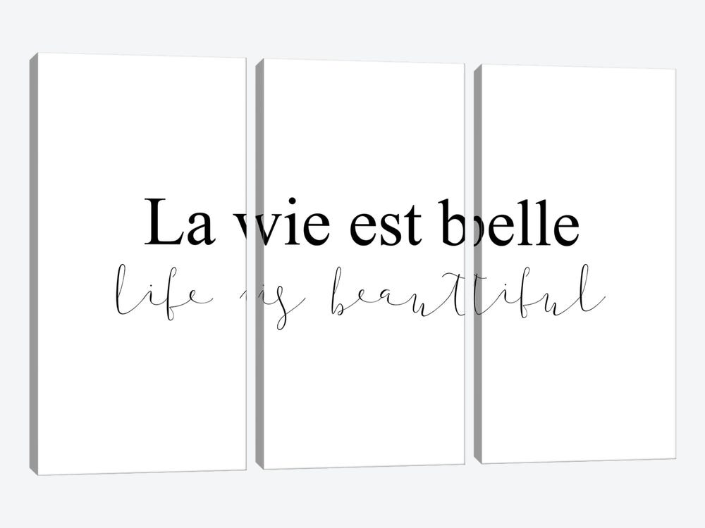 La Vie Est Belle by Pixy Paper 3-piece Art Print