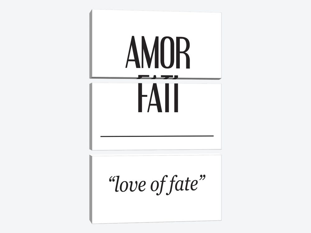 Latin Meanings-Amor Fati by Pixy Paper 3-piece Canvas Art Print