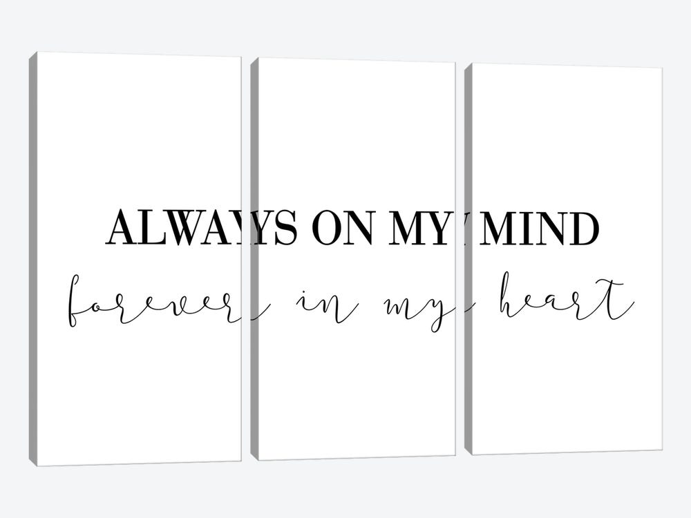 Always On My Mind by Pixy Paper 3-piece Canvas Art Print