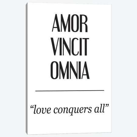 Latin Meanings-Amor Vincit Canvas Print #PXY280} by Pixy Paper Canvas Artwork