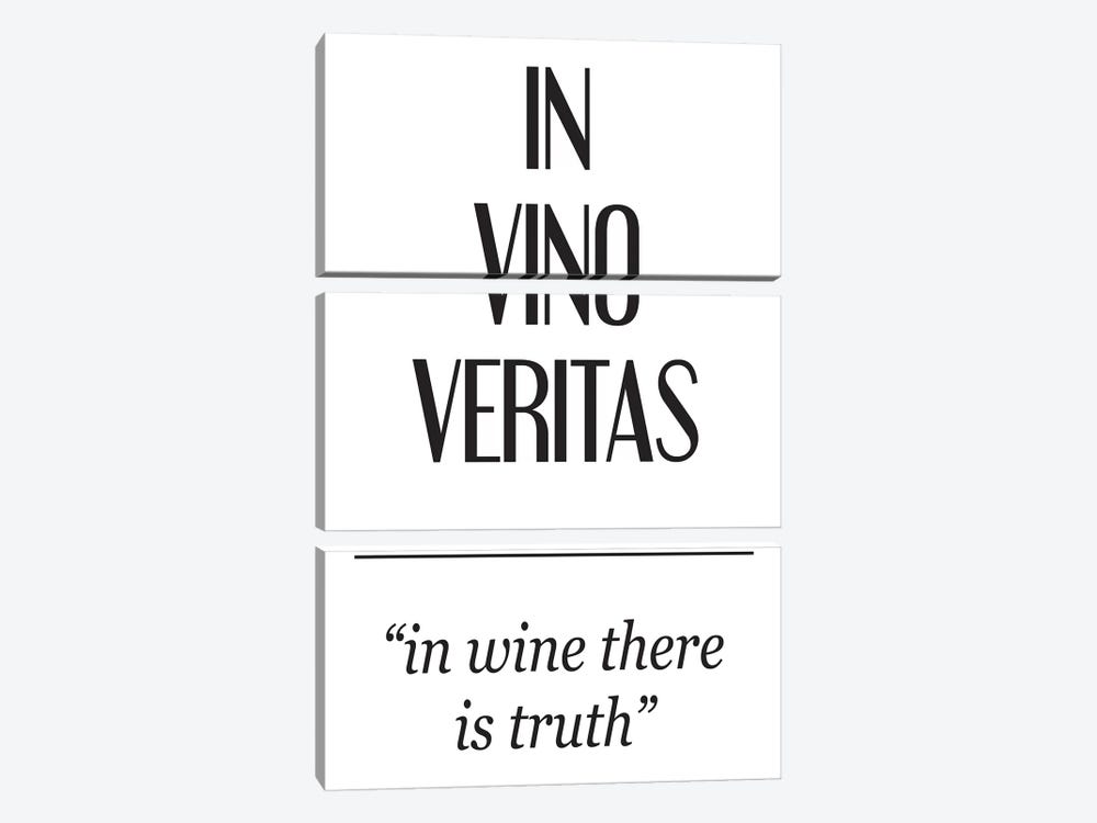 Latin Meanings-In Vino by Pixy Paper 3-piece Canvas Art Print