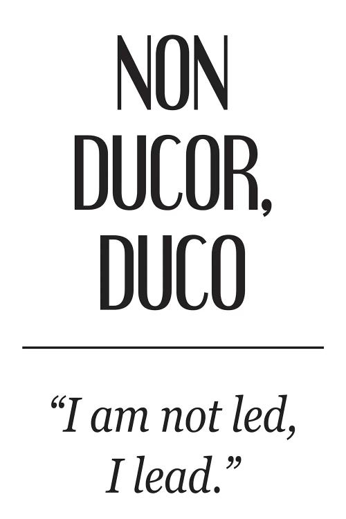 Latin Meanings-Non Ducor