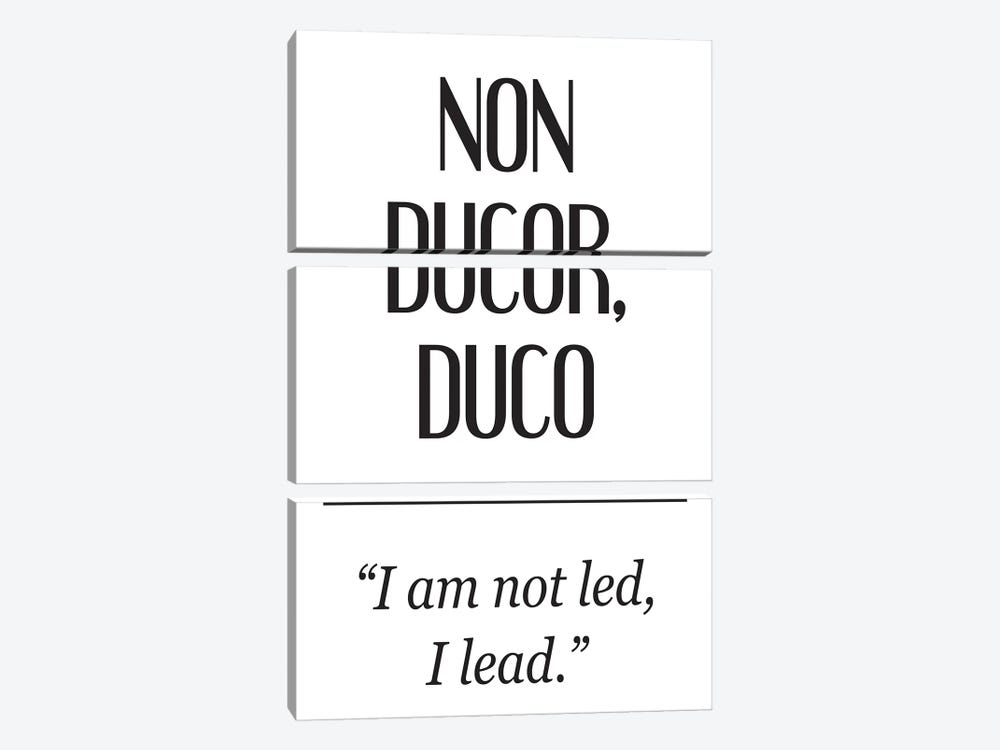 Latin Meanings-Non Ducor by Pixy Paper 3-piece Canvas Wall Art