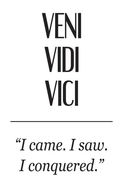 Latin Meanings-Veni Vidi by Pixy Paper canvas print