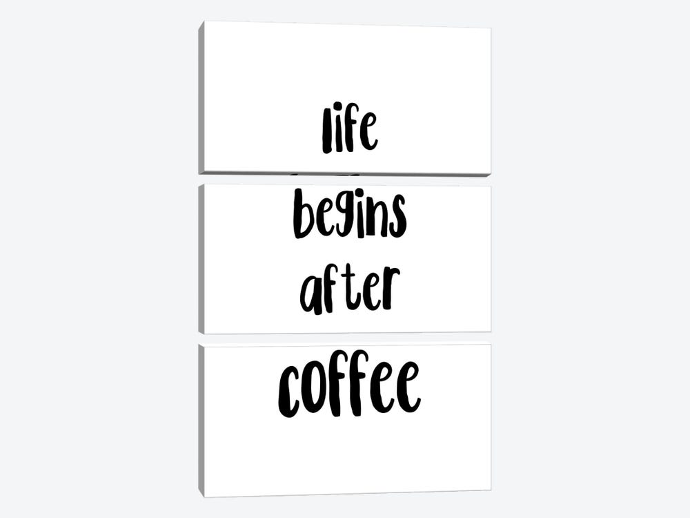 Life Begins After Coffee by Pixy Paper 3-piece Canvas Art