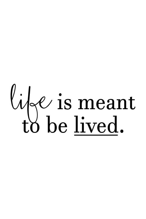 Life Is Meant To Be Lived