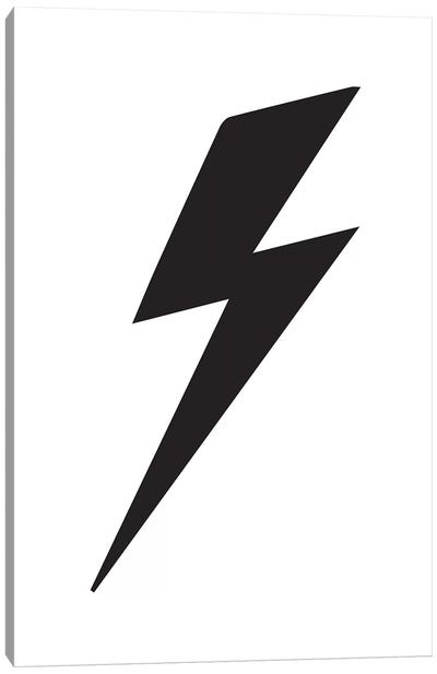 Lightning Bolt Canvas Art Print - Pixy Paper