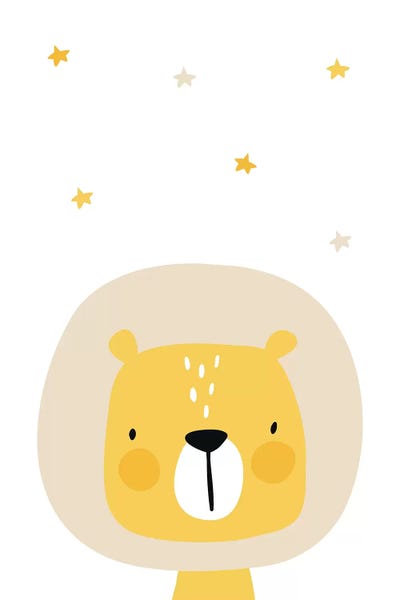 Lions: Lion With Stars by Pixy Paper