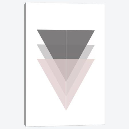 3 Simple Black Grey And Pick Triangles Canvas Print #PXY2} by Pixy Paper Canvas Art