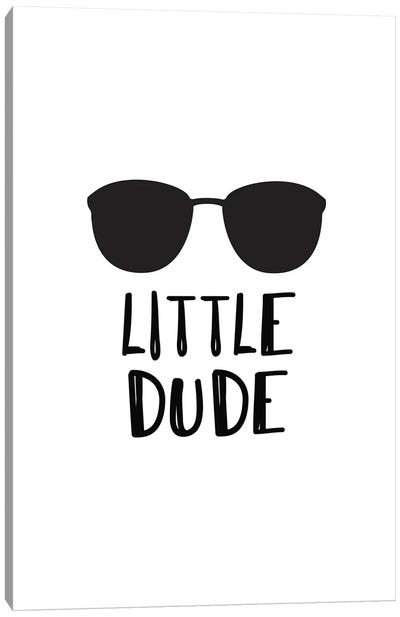 Little Dude Sunglasses Black Novelty Canvas Art Print - Pixy Paper