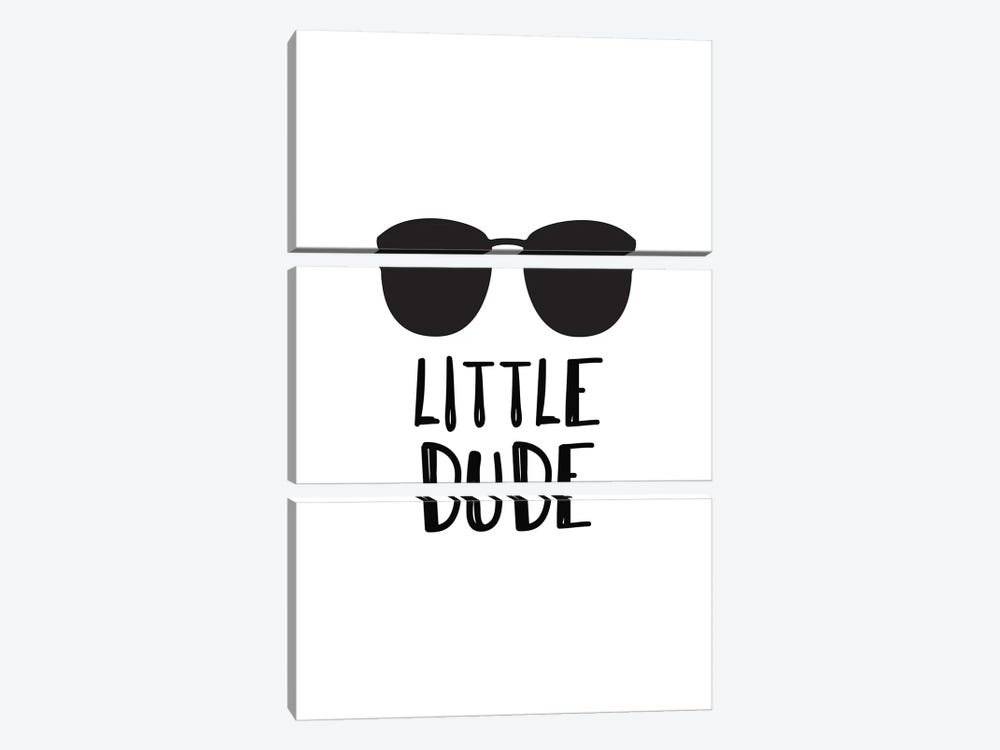 Little Dude Sunglasses Black Novelty by Pixy Paper 3-piece Canvas Art