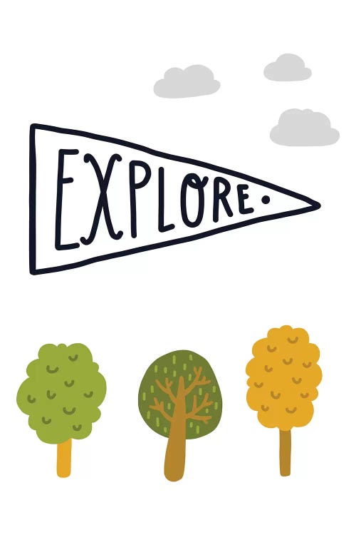 Little Explorer Flag by Pixy Paper wall art