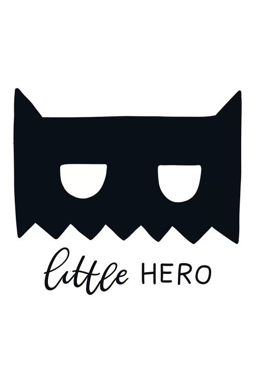 Little Hero Mask Black Super Scandi by Pixy Paper wall art