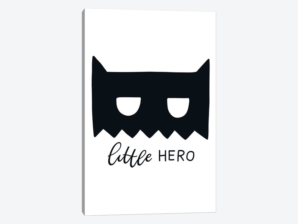 Little Hero Mask Black Super Scandi by Pixy Paper 1-piece Art Print