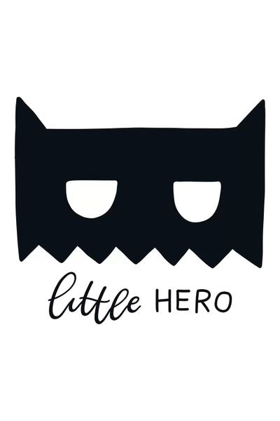 Comic Book Characters: Little Hero Mask Black Super Scandi by Pixy Paper