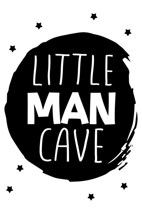 Little Man Cave Black Circle by Pixy Paper wall art