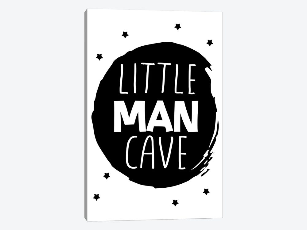 Little Man Cave Black Circle by Pixy Paper 1-piece Canvas Artwork