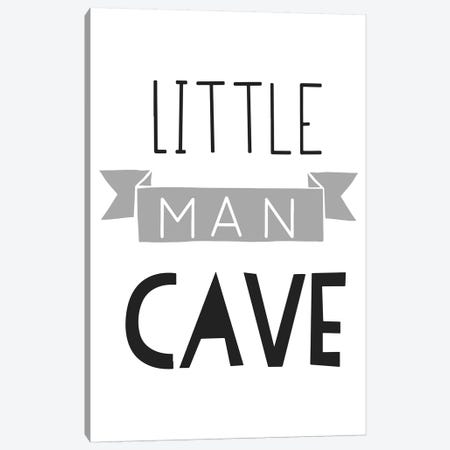 Little Man Cave Grey And Black Banner Canvas Print #PXY309} by Pixy Paper Canvas Art Print