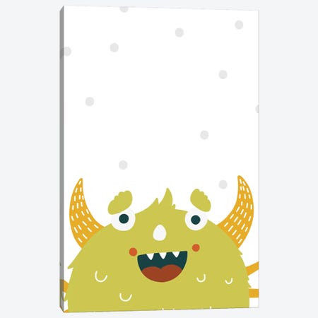 Little Monsters Green Canvas Print #PXY312} by Pixy Paper Canvas Artwork