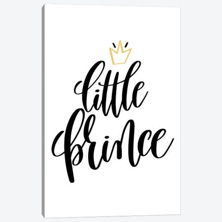 Little Prince Typ Gold Crown Canvas Print #PXY316} by Pixy Paper Art Print