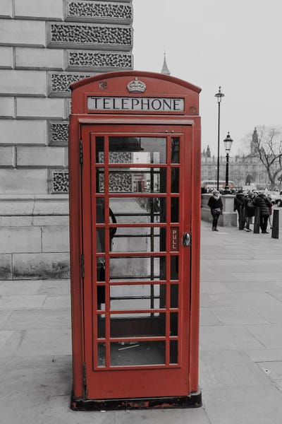 Color Pop Photography: London Red Phone Box by Pixy Paper