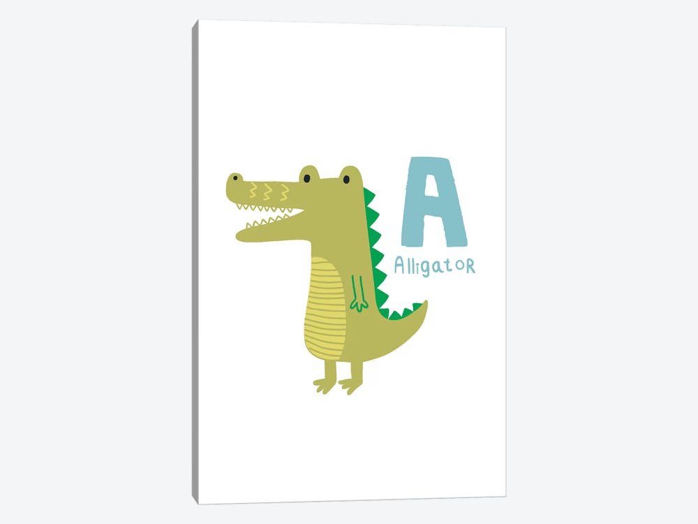 Animal Alphabet - A by Pixy Paper 1-piece Canvas Wall Art