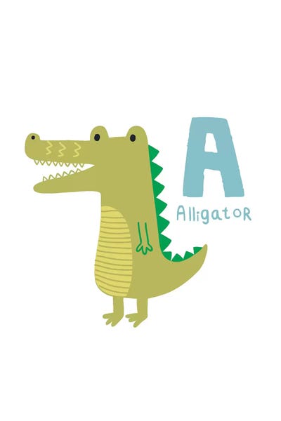 Alligators & Crocodiles: Animal Alphabet - A by Pixy Paper
