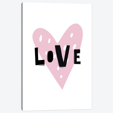 Love Heart Scandi Canvas Print #PXY320} by Pixy Paper Art Print