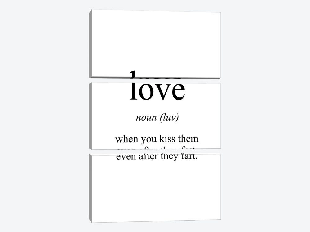 Love Meaning by Pixy Paper 3-piece Canvas Print