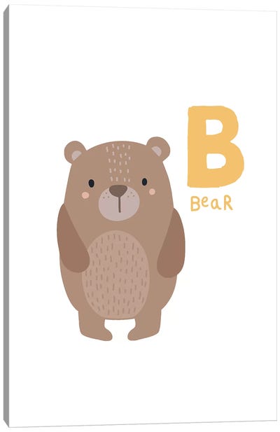 Animal Alphabet - B Canvas Art Print - Letter B