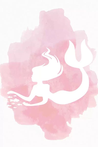 Mermaids: Mermaid Pink Watercolour by Pixy Paper