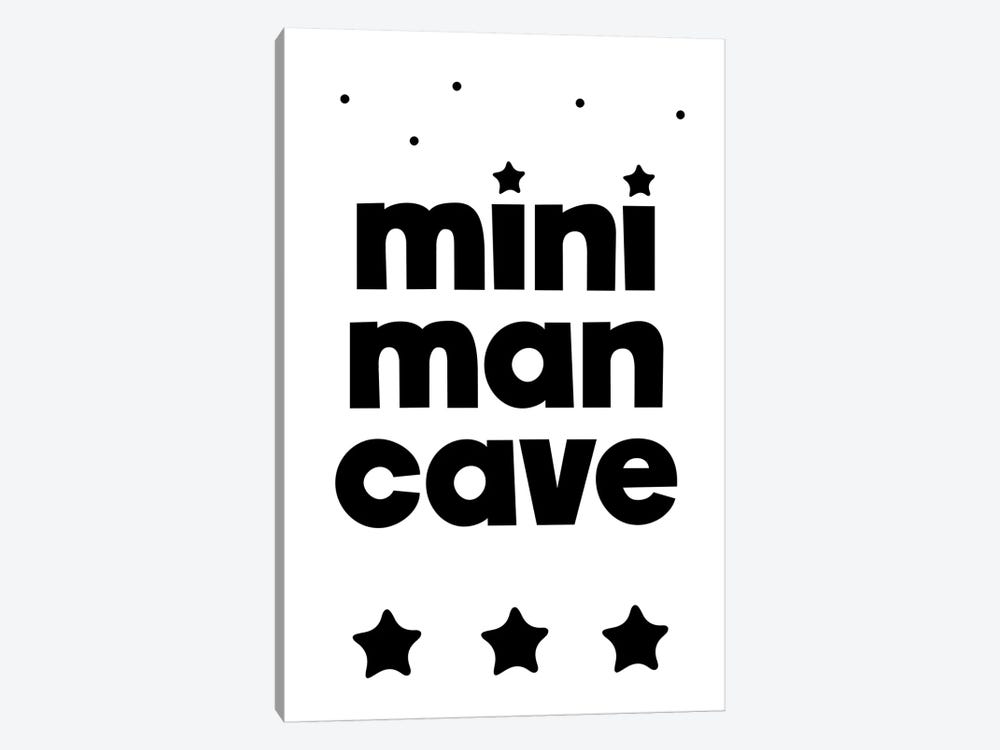 Mini Man Cave Black by Pixy Paper 1-piece Canvas Artwork