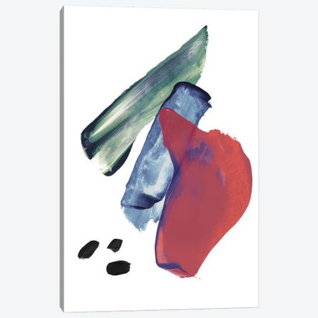 Mixed Watercolour Abstract Red Blue Canvas Print #PXY339} by Pixy Paper Canvas Artwork