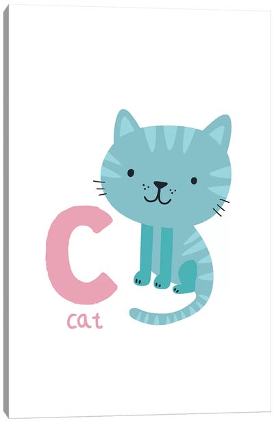 Animal Alphabet - C Canvas Art Print - Letter C