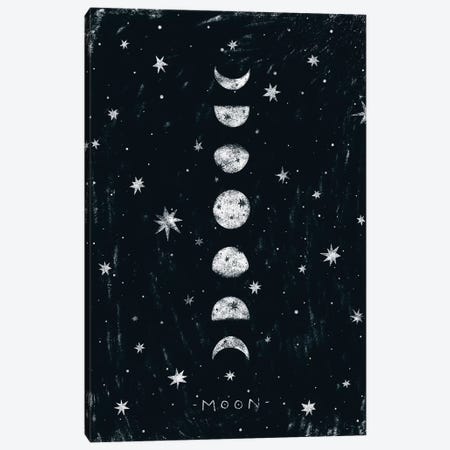 Moon Phases Canvas Print #PXY346} by Pixy Paper Canvas Art