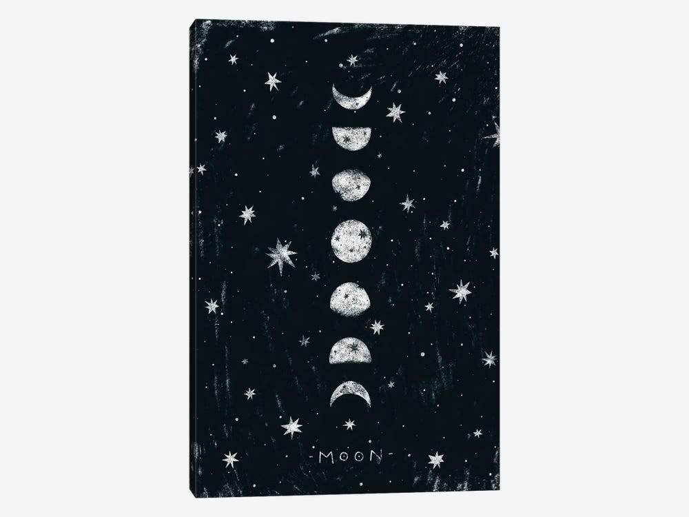 Moon Phases by Pixy Paper 1-piece Canvas Wall Art