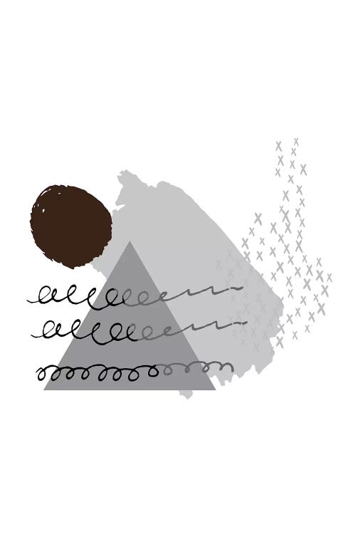Mountain Sun Grey And Black by Pixy Paper wall art