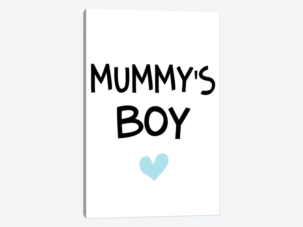Mummys Boy Blue And Black by Pixy Paper 1-piece Canvas Wall Art