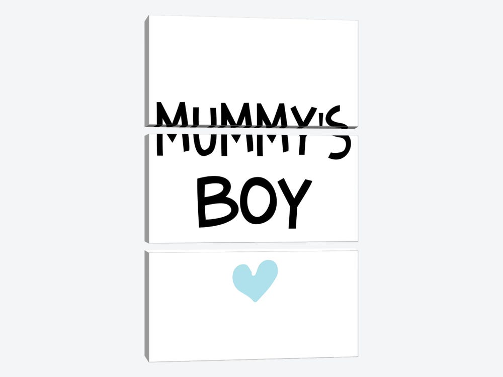 Mummys Boy Blue And Black by Pixy Paper 3-piece Canvas Artwork